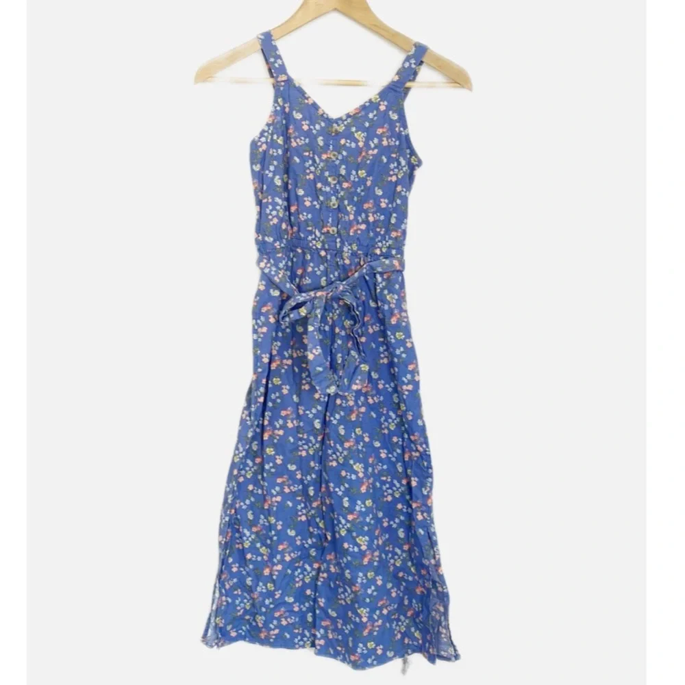 Justice cotton floral cropped jumpsuit 12